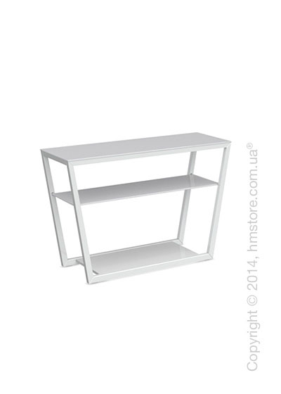Стол Calligaris Element console table, Lacquered glossy white and Frosted tempered glass extrawhite