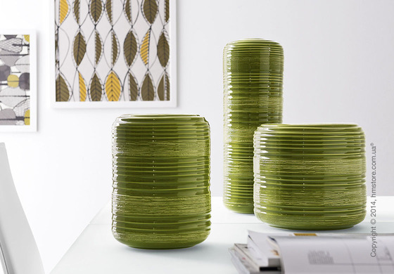 Ваза Calligaris Tristan S, Ceramic green