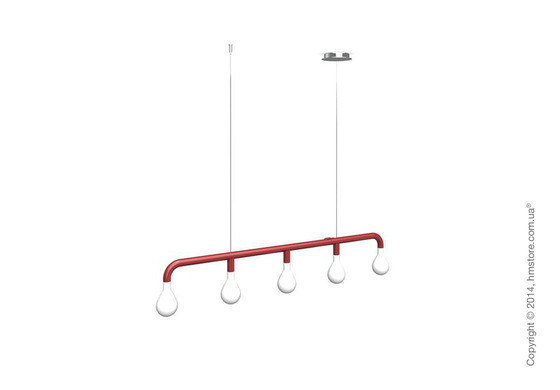 Подвесной светильник Calligaris Pom Pom, Suspension lamp, Metal matt red