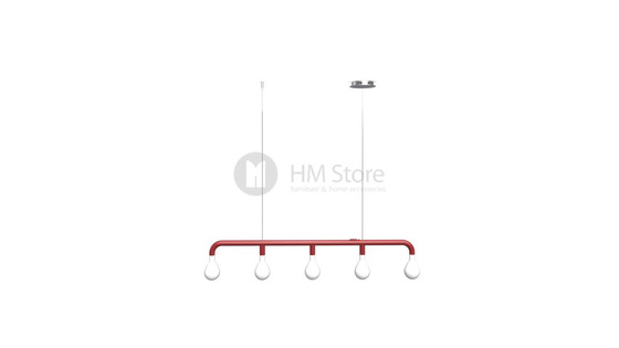 Подвесной светильник Calligaris Pom Pom, Suspension lamp, Metal matt red