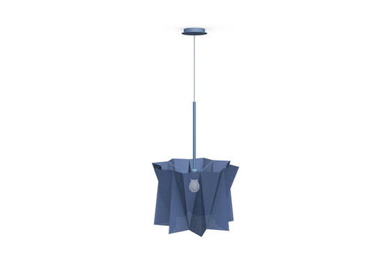 Подвесной светильник Calligaris Andromeda, Adjustable height suspension lamp, Fabric blue Подвесной светильник Calligaris Andromeda, Adjustable height suspension lamp, Fabric blue