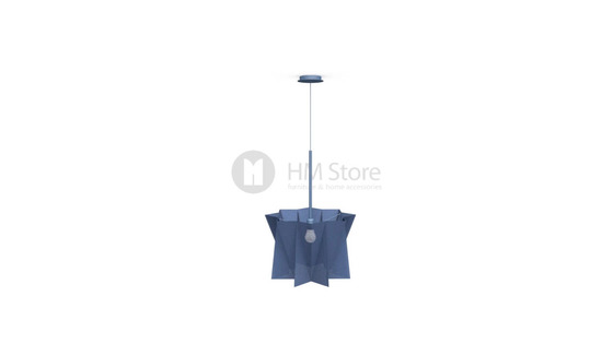 Подвесной светильник Calligaris Andromeda, Adjustable height suspension lamp, Fabric blue