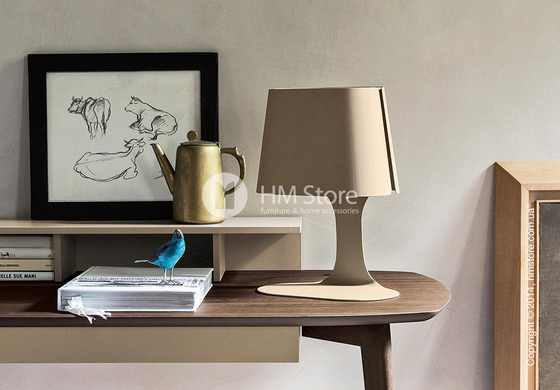 Настольный светильник Calligaris Baku, Metall matt optic white