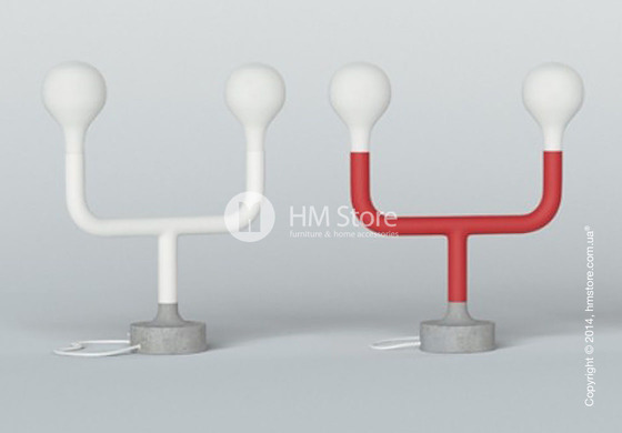 Настольный светильник Calligaris Pom Pom, Table lamp, Metal matt red