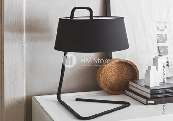 Настольный светильник Calligaris Sextans, Table lamp, Fabric black