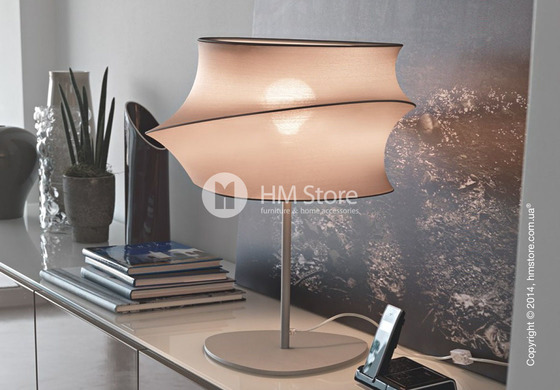 Настольный светильник Calligaris Cugnus, Table lamp, Fabric grey