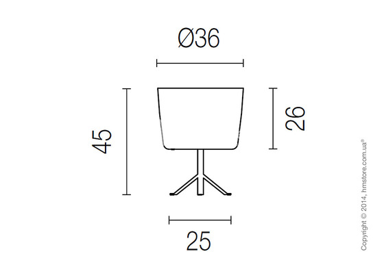 Настольный светильник Calligaris Phoenix, Table lamp, Glass black and white