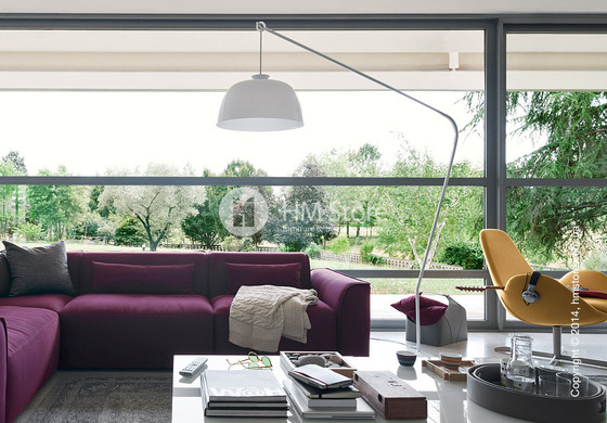 Напольный светильник Calligaris Arpège, Floor lamp, Glossy transparent smoked bronze