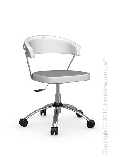 Кресло Connubia New York, Swivel chair, Gummy coating optic white