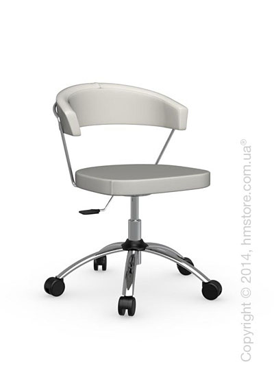 Кресло Connubia New York, Swivel chair, Leather white