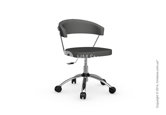 Кресло Calligaris New York, Swivel chair, Leather taupe