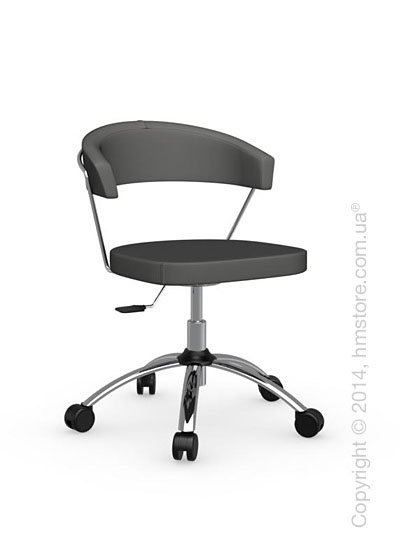 Кресло Calligaris New York, Swivel chair, Leather taupe
