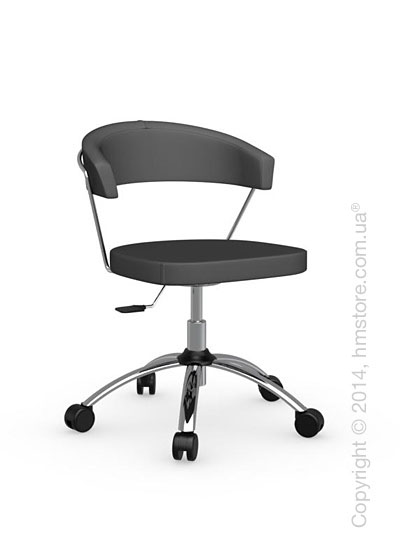 Кресло Connubia New York, Swivel chair, Leather grey