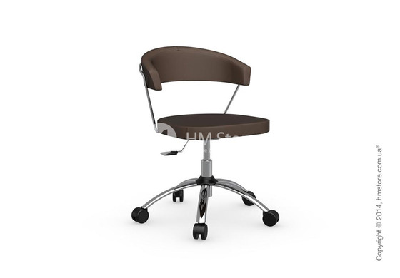 Кресло Connubia New York, Swivel chair, Leather antilope brown