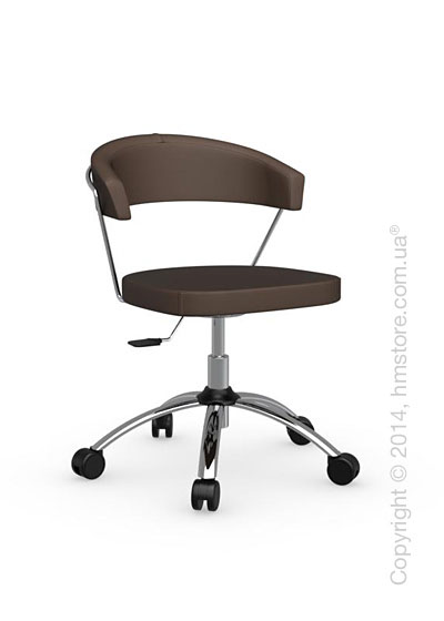 Кресло Connubia New York, Swivel chair, Leather antilope brown