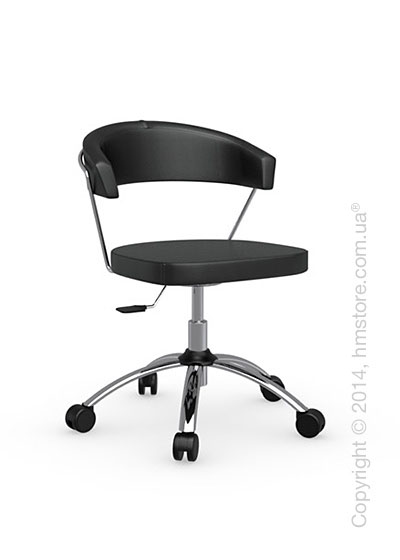 Кресло Connubia New York, Swivel chair, Leather black