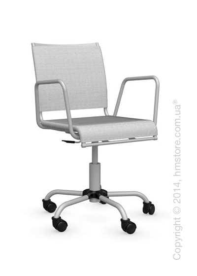 Кресло Connubia Web Race, Swivel chair, Metal matt silver and Joy coating light grey