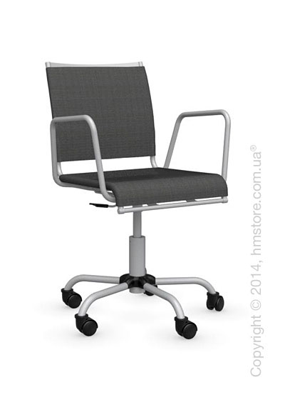 Кресло Connubia Web Race, Swivel chair, Metal matt silver and Joy coating anthracite grey