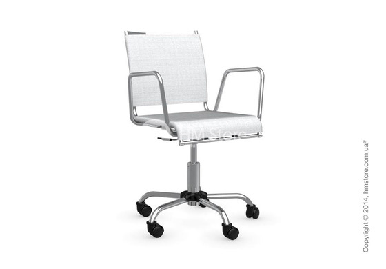 Кресло Connubia Web Race, Swivel chair, Metal chromed and Joy coating optic white