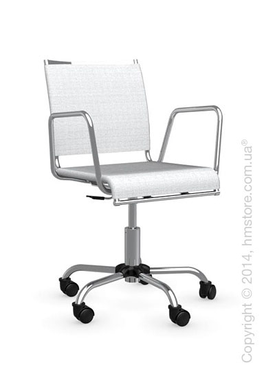 Кресло Connubia Web Race, Swivel chair, Metal chromed and Joy coating optic white