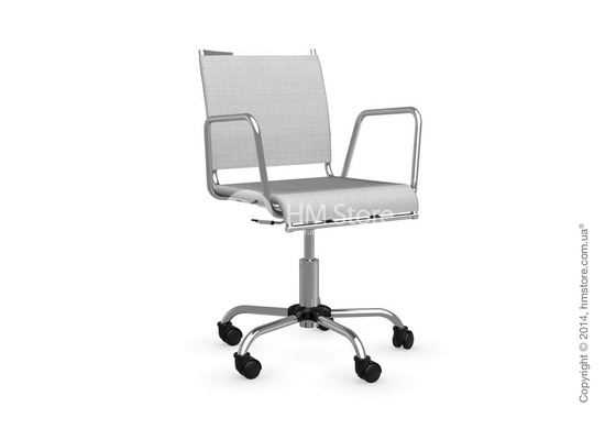 Кресло Calligaris Web Race, Swivel chair, Metal chromed and Joy coating light grey