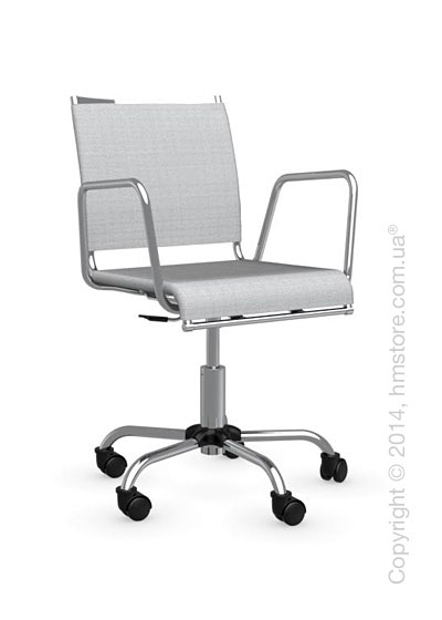 Кресло Calligaris Web Race, Swivel chair, Metal chromed and Joy coating light grey