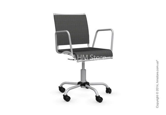 Кресло Calligaris Web Race, Swivel chair, Metal chromed and Joy coating anthracite grey