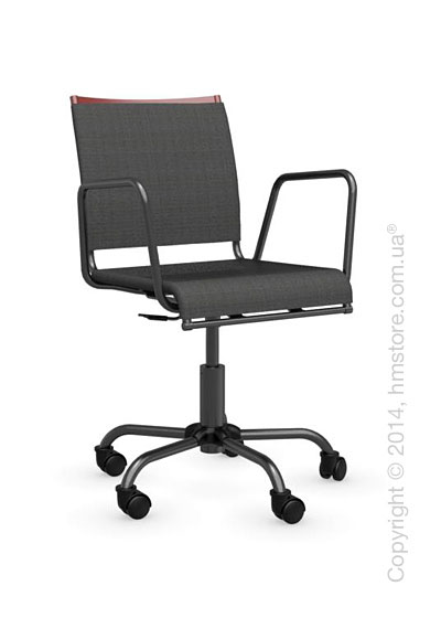 Кресло Connubia Web Race, Swivel chair, Metal matt red and Joy coating anthracite grey