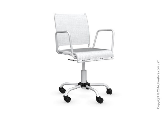 Кресло Connubia Web Race, Swivel chair, Metal matt optic white and Joy coating optic white