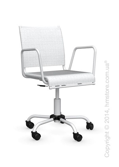 Кресло Connubia Web Race, Swivel chair, Metal matt optic white and Joy coating optic white