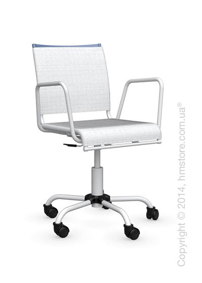 Кресло Connubia Web Race, Swivel chair, Metal sky blue and Joy coating optic white