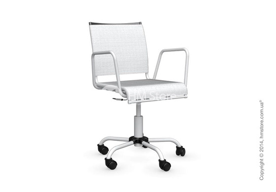 Кресло Connubia Web Race, Swivel chair, Metal matt black and Joy coating optic white