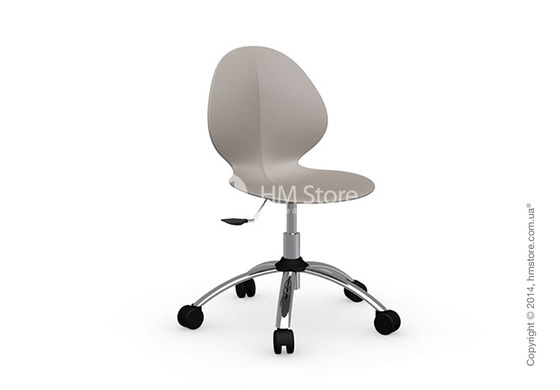 Кресло Calligaris Basil, Metal and plastic swivel chair, Plastic taupe