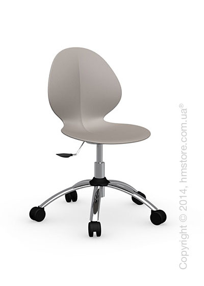 Кресло Calligaris Basil, Metal and plastic swivel chair, Plastic taupe