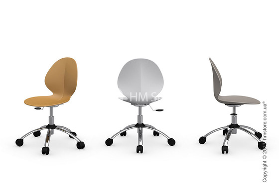 Кресло Calligaris Basil, Metal and plastic swivel chair, Plastic sky blue