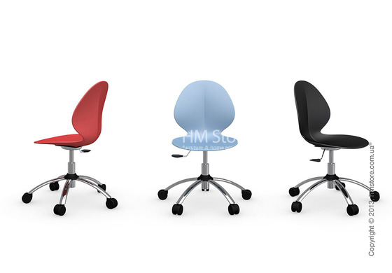 Кресло Calligaris Basil, Metal and plastic swivel chair, Plastic mustard yellow