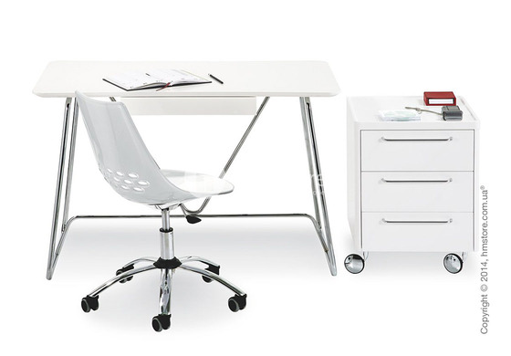 Кресло Connubia Jam, Swivel chair, Plastic white and transparent