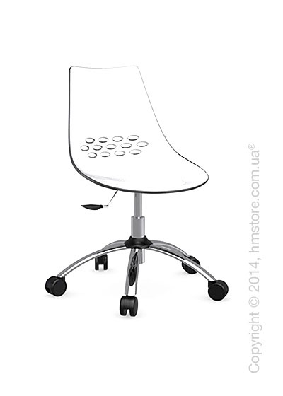 Кресло Connubia Jam, Swivel chair, Plastic white and transparent