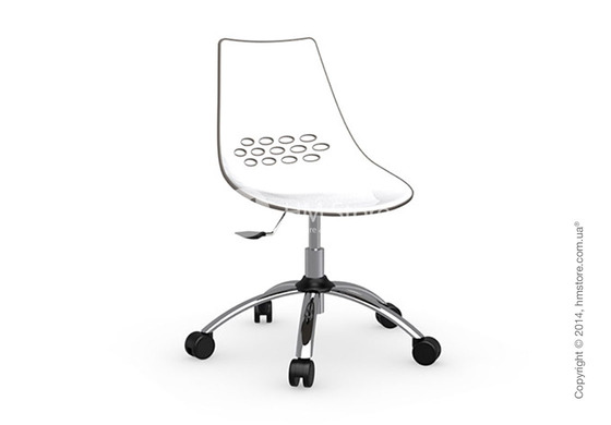 Кресло Connubia Jam, Swivel chair, Plastic white and taupe transparent