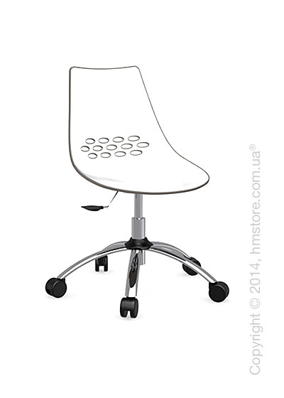 Кресло Connubia Jam, Swivel chair, Plastic white and taupe transparent