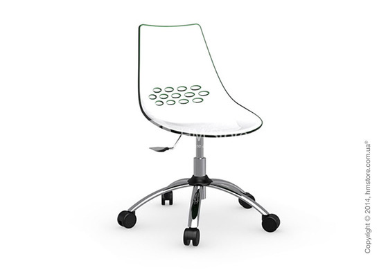 Кресло Connubia Jam, Swivel chair, Plastic white and green transparent