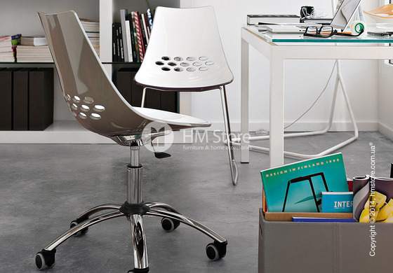 Кресло Connubia Jam, Swivel chair, Plastic white and green transparent