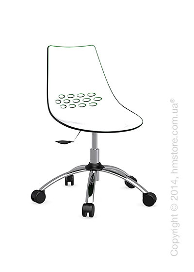 Кресло Connubia Jam, Swivel chair, Plastic white and green transparent