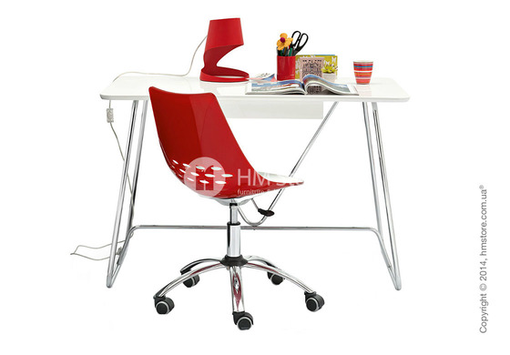 Кресло Connubia Jam, Swivel chair, Plastic white and red transparent