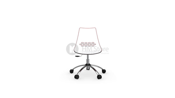 Кресло Connubia Jam, Swivel chair, Plastic white and red transparent