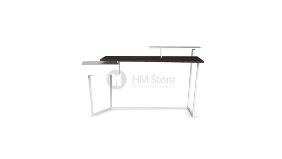 Стол Calligaris Layers, Metal matt optic white, Veneer smoke and Lacquered matt optic white Стол Calligaris Layers, Metal matt optic white, Veneer smoke and Lacquered matt optic white