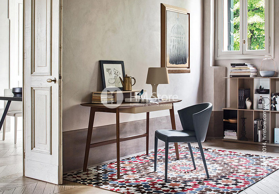 Стол Calligaris Match, Ashwood natural, Veneer natural and Lacquered matt optic white