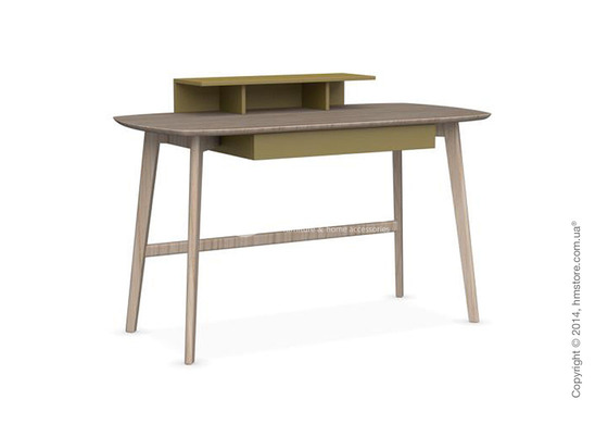 Стол Calligaris Match, Ashwood natural, Veneer natural and Lacquered mustard yellow matt