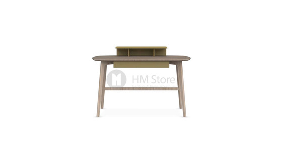 Стол Calligaris Match, Ashwood natural, Veneer natural and Lacquered mustard yellow matt