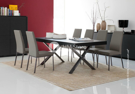 Стол Calligaris Axel, Veneer graphite and Metal black nickel